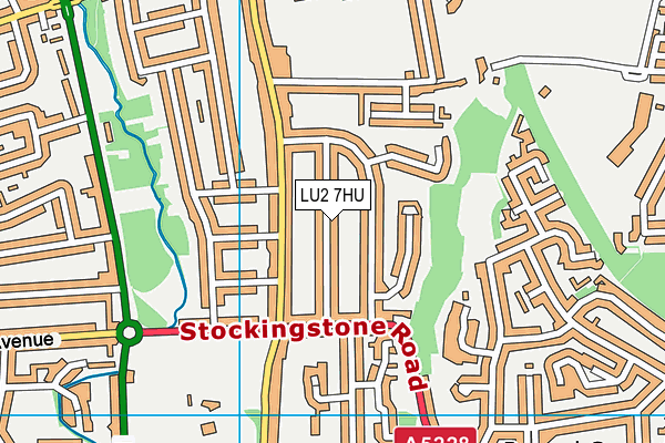 LU2 7HU map - OS VectorMap District (Ordnance Survey)