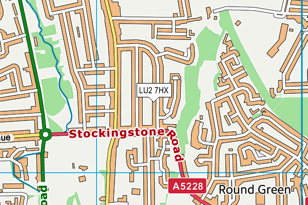 LU2 7HX map - OS VectorMap District (Ordnance Survey)