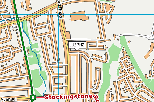 LU2 7HZ map - OS VectorMap District (Ordnance Survey)