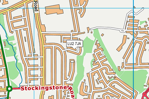 LU2 7JA map - OS VectorMap District (Ordnance Survey)