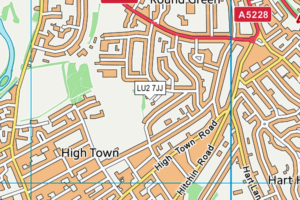 LU2 7JJ map - OS VectorMap District (Ordnance Survey)