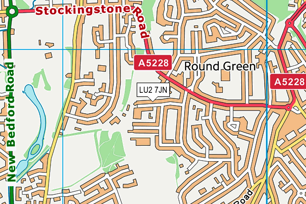 LU2 7JN map - OS VectorMap District (Ordnance Survey)