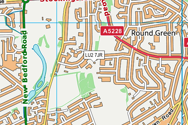 LU2 7JR map - OS VectorMap District (Ordnance Survey)