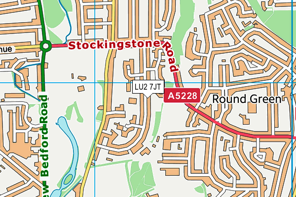 LU2 7JT map - OS VectorMap District (Ordnance Survey)