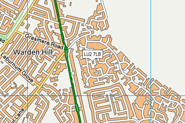 LU2 7LB map - OS VectorMap District (Ordnance Survey)