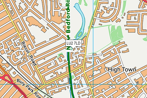 LU2 7LD map - OS VectorMap District (Ordnance Survey)