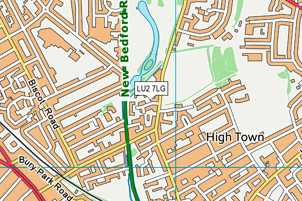 LU2 7LG map - OS VectorMap District (Ordnance Survey)