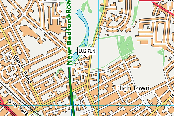 LU2 7LN map - OS VectorMap District (Ordnance Survey)