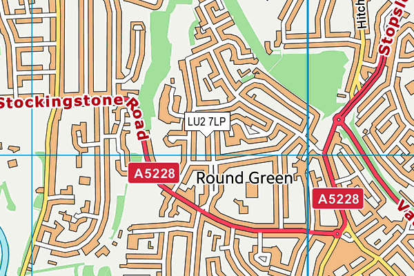 LU2 7LP map - OS VectorMap District (Ordnance Survey)