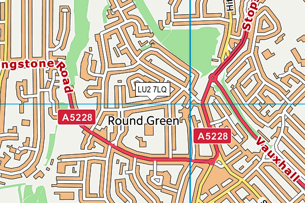 LU2 7LQ map - OS VectorMap District (Ordnance Survey)