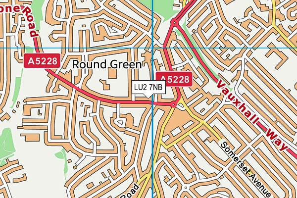 LU2 7NB map - OS VectorMap District (Ordnance Survey)