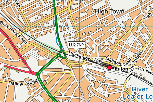 LU2 7NP map - OS VectorMap District (Ordnance Survey)