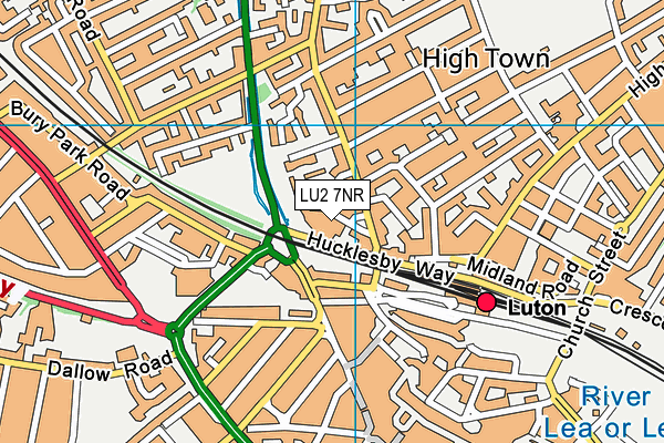 LU2 7NR map - OS VectorMap District (Ordnance Survey)