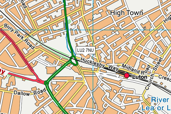 LU2 7NU map - OS VectorMap District (Ordnance Survey)