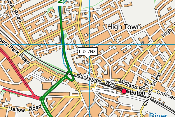 LU2 7NX map - OS VectorMap District (Ordnance Survey)