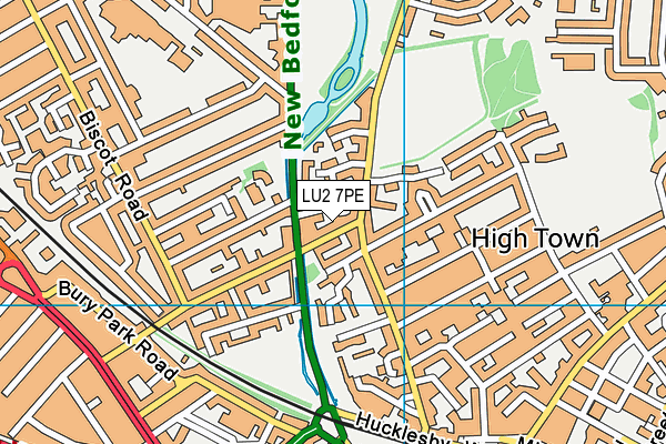 LU2 7PE map - OS VectorMap District (Ordnance Survey)