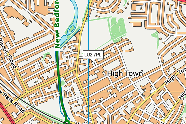 LU2 7PL map - OS VectorMap District (Ordnance Survey)