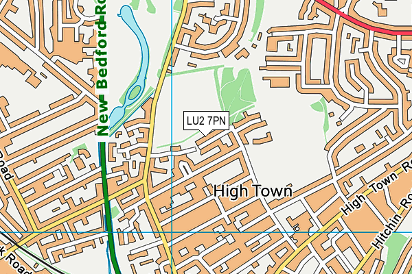 LU2 7PN map - OS VectorMap District (Ordnance Survey)