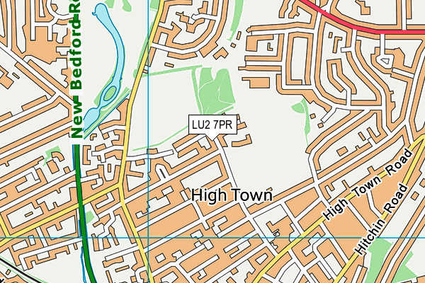 LU2 7PR map - OS VectorMap District (Ordnance Survey)