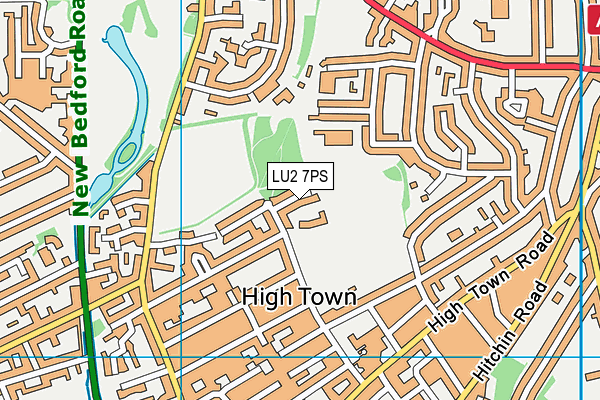 LU2 7PS map - OS VectorMap District (Ordnance Survey)