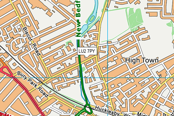 LU2 7PY map - OS VectorMap District (Ordnance Survey)