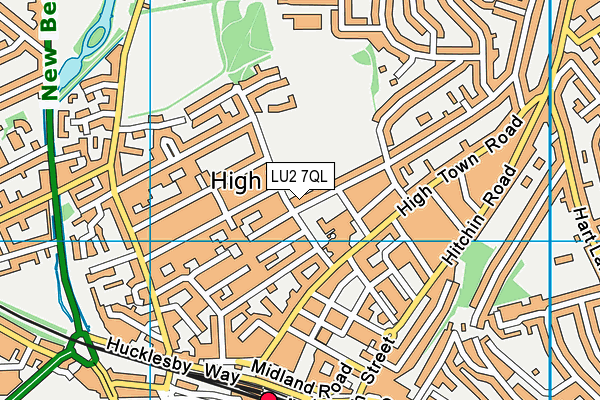 LU2 7QL map - OS VectorMap District (Ordnance Survey)
