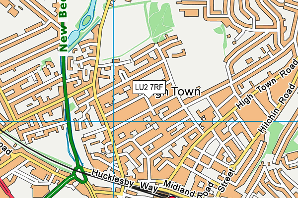 LU2 7RF map - OS VectorMap District (Ordnance Survey)