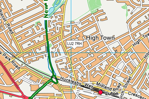 LU2 7RH map - OS VectorMap District (Ordnance Survey)