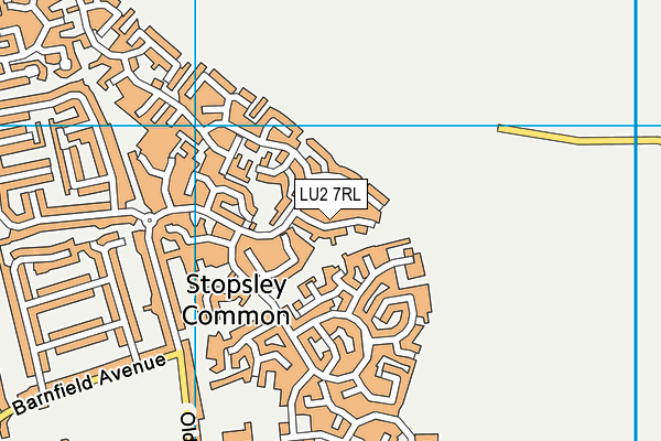 LU2 7RL map - OS VectorMap District (Ordnance Survey)