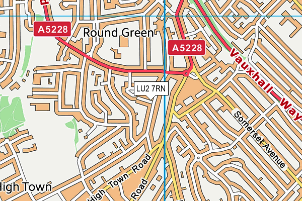 LU2 7RN map - OS VectorMap District (Ordnance Survey)