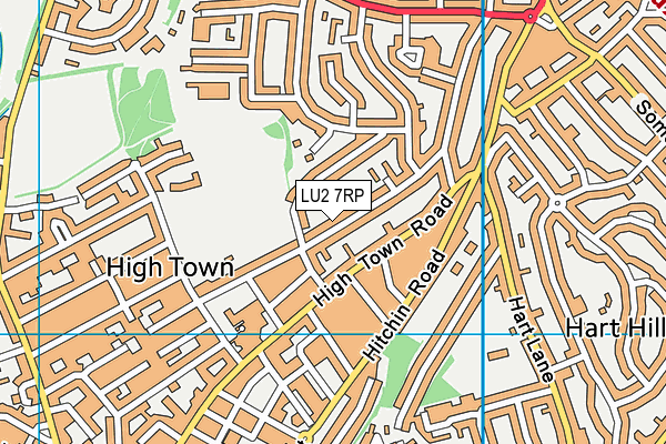 LU2 7RP map - OS VectorMap District (Ordnance Survey)