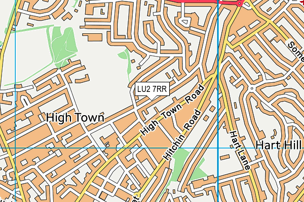 LU2 7RR map - OS VectorMap District (Ordnance Survey)