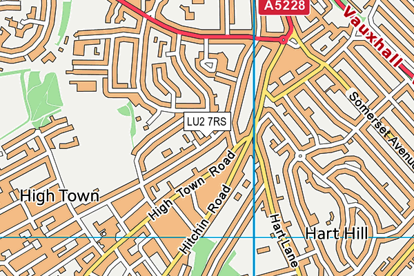 LU2 7RS map - OS VectorMap District (Ordnance Survey)