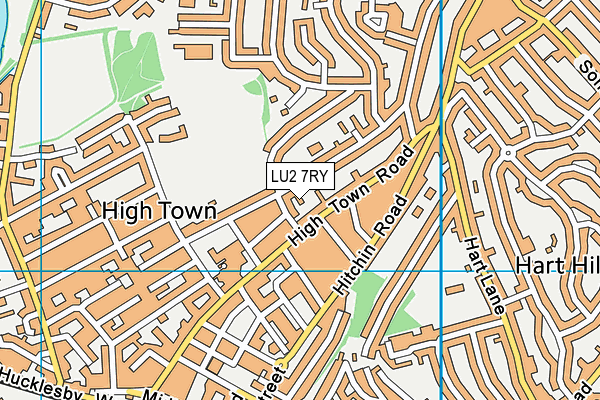 LU2 7RY map - OS VectorMap District (Ordnance Survey)