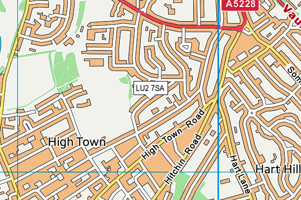 LU2 7SA map - OS VectorMap District (Ordnance Survey)