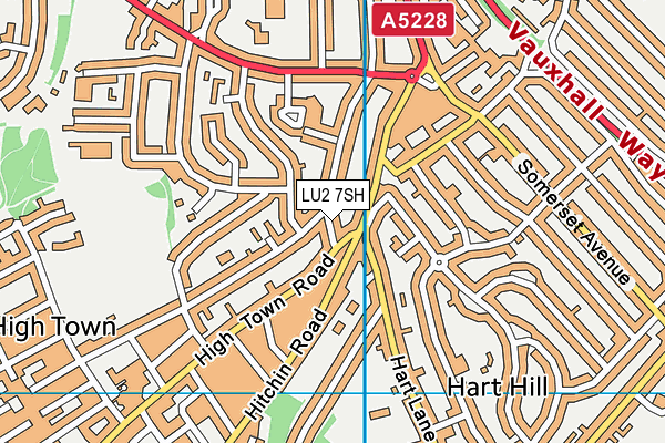 LU2 7SH map - OS VectorMap District (Ordnance Survey)