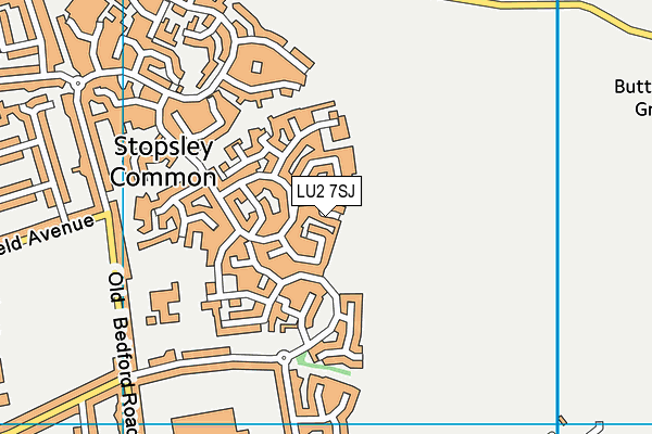 LU2 7SJ map - OS VectorMap District (Ordnance Survey)