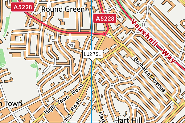 LU2 7SL map - OS VectorMap District (Ordnance Survey)