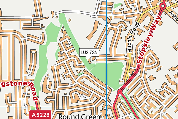 LU2 7SN map - OS VectorMap District (Ordnance Survey)