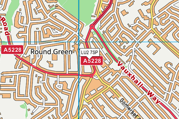 LU2 7SP map - OS VectorMap District (Ordnance Survey)