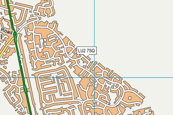 LU2 7SQ map - OS VectorMap District (Ordnance Survey)