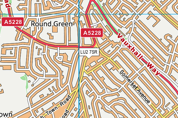 LU2 7SR map - OS VectorMap District (Ordnance Survey)