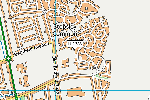 LU2 7SS map - OS VectorMap District (Ordnance Survey)