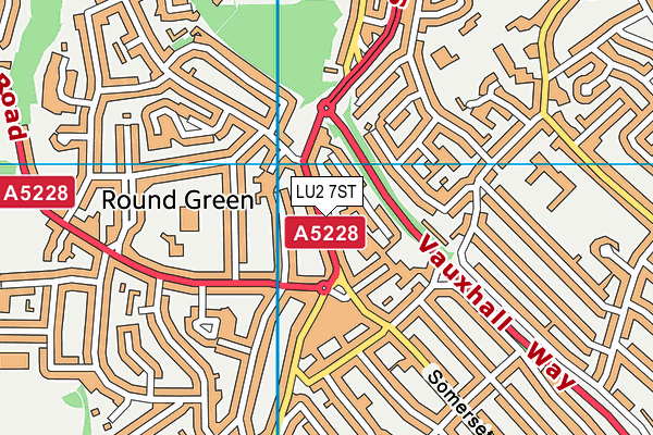 LU2 7ST map - OS VectorMap District (Ordnance Survey)