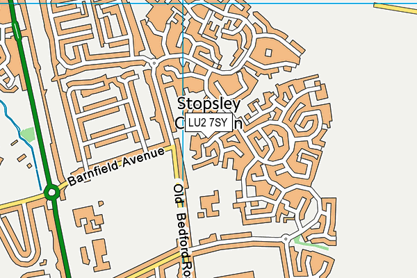 LU2 7SY map - OS VectorMap District (Ordnance Survey)