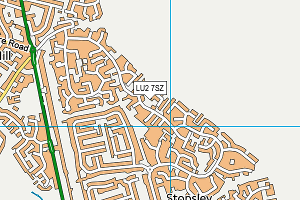 LU2 7SZ map - OS VectorMap District (Ordnance Survey)