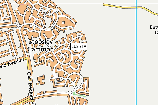 LU2 7TA map - OS VectorMap District (Ordnance Survey)