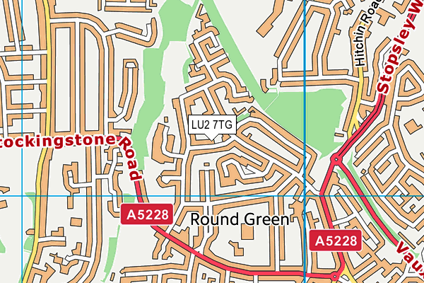 LU2 7TG map - OS VectorMap District (Ordnance Survey)