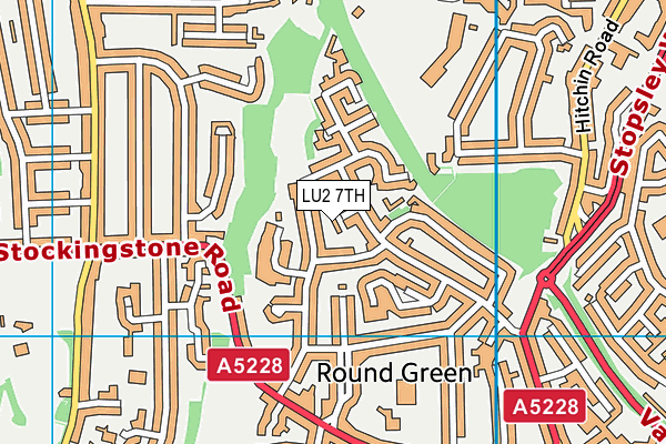 LU2 7TH map - OS VectorMap District (Ordnance Survey)