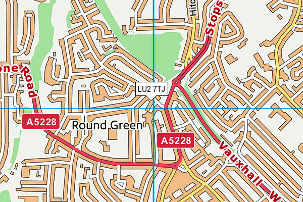 LU2 7TJ map - OS VectorMap District (Ordnance Survey)